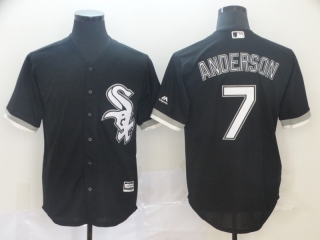 White-Sox-7-Tim-Anderson-Black-Cool-Base-Jersey