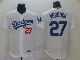 Dodgers-27-Alex-Verdugo-White-Flexbase-Jersey