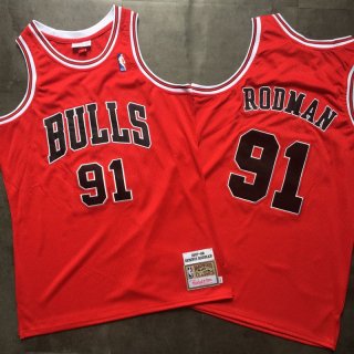 Bulls-91-Dennis-Rodman-Red-1997-98-Hardwood-Classics-Mesh-Jersey