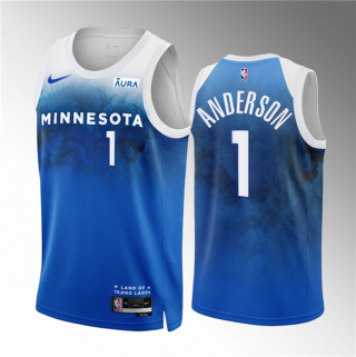 Minnesota Timberwolves #1 Kyle Anderson Blue 2023-24 City Edition Stitched Jersey