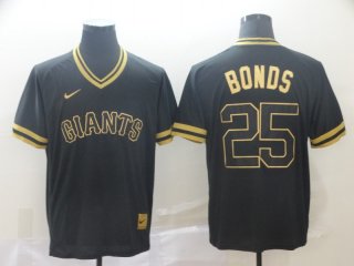 Giants-25-Barry-Bonds-Black-Gold-Nike-Cooperstown-Collection-Legend-V-Neck-Jersey