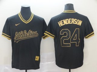 Athletics-24-Rickey-Henderson-Black-Gold-Nike-Cooperstown-Collection-Legend-V-Neck-Jersey