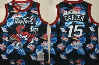 Raptors-15-Vince-Carter-Black-1998-99-Hardwood-Classics-Floral-Fashion-Swingman-Jersey