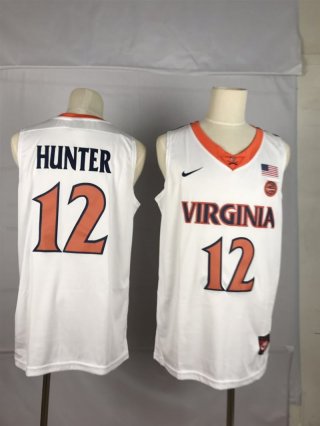 Virginia-Cavaliers-12-DeAndre-Hunter-White-College-Basketball-Jersey