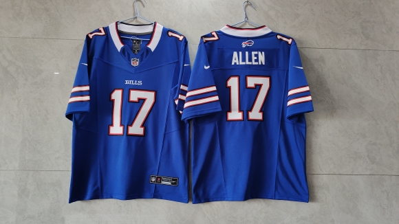 Buffalo Bills #17 Josh Allen blue 2023 new colllar jersey
