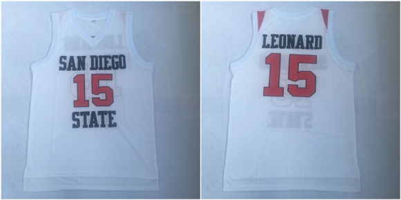 Nike-San-Diego-State-15-Kawhi-Leonard-White-College-Basketball-Jersey