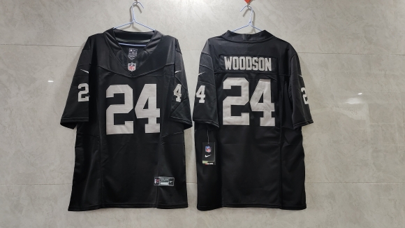 Las Vegas Raiders #24 Woodson 2023 new collar black jersey