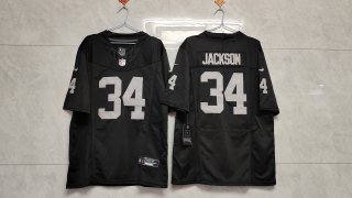 Las Vegas Raiders #34 jackson 2023 new collar black jersey