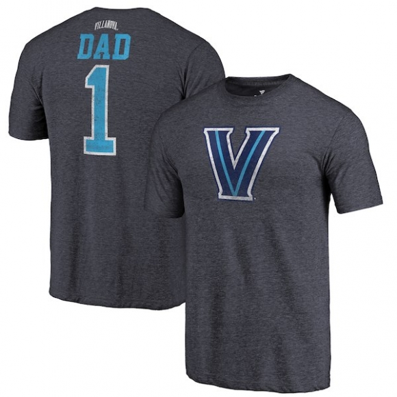 Villanova-Wildcats-Fanatics-Branded-Navy-Greatest-Dad-Tri-Blend-T-Shirt