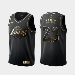 Lakers-23-Lebron-James-Black-Gold-Nike-Swingman-Jersey