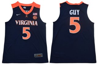 Virginia-Cavaliers-5-Kyle-Guy-Navy-College-Basketball-Jersey