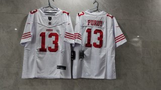San Francisco 49ers #13 Brock Purdy 2023 new collarwhite jersey