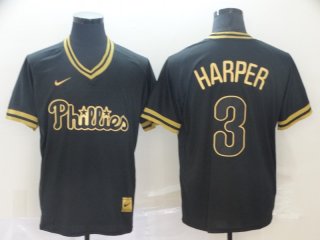 Phillies-3-Bryce-Harper-Black-Gold-Nike-Cooperstown-Collection-Legend-V-Neck-Jersey