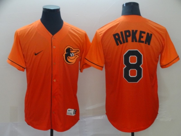 Orioles-8-Cal-Ripken-Jr-Orange-Drift-Fashion-Jersey