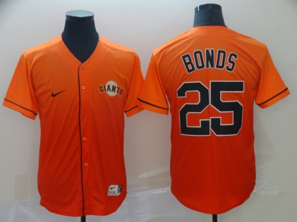 Giants-25-Barry-Bonds-Orange-Drift-Fashion-Jersey