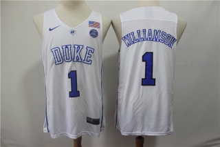 Duke-Blue-Devils-1-Zion-Williamson-White-College-Basketball-Jersey