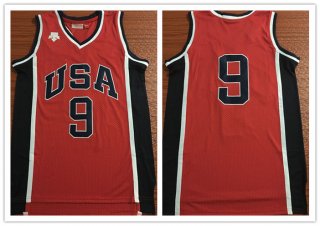 Olympics-Team-USA-9-Red-Stitched-Basketball-Jersey