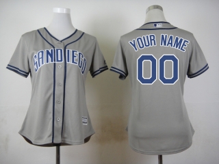 Padres-Grey-Cutomized-Women-New-Cool-Base-Jersey