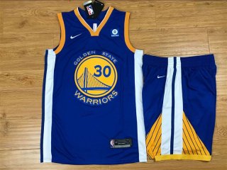 Warriors-30-Stephen-Curry-Blue-Nike-Swingman-Jersey(With-Shorts)