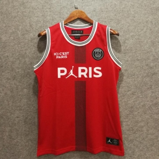 Paris-Saint-Germain-23-Michael-Jordan-Red-Fashion-Jersey