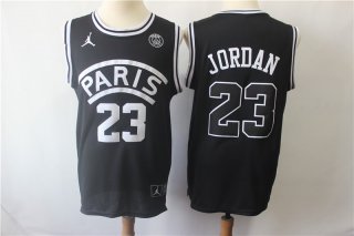 Paris-Saint-Germain-23-Michael-Jordan-Black-Fashion-Jersey