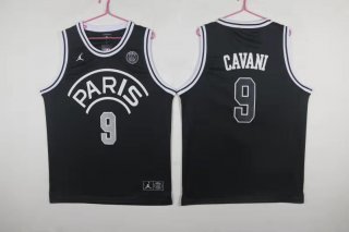 Paris-Saint-Germain-9-Cavani-Black-Jordan-Fashion-Jersey