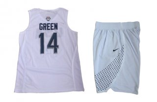 USA-14-Draymond-Green-White-2016-Olympic-Basketball-Team-Jersey(With-Shorts)