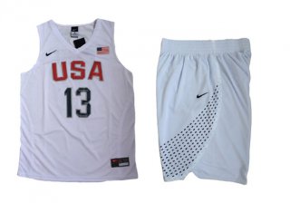 USA-13-Paul-George-White-2016-Olympic-Basketball-Team-Jersey(With-Shorts)
