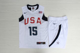 Team-USA-Basketball-15-Carmelo-Anthony-White-Nike-Stitched-Jersey(With-Shorts)