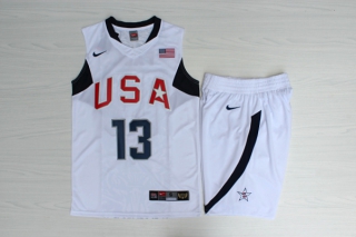 Team-USA-Basketball-13-Chris-Paul-White-Nike-Stitched-Jersey(With-Shorts)
