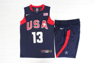 Team-USA-Basketball-13-Chris-Paul-Navy-Nike-Stitched-Jersey(With-Shorts)