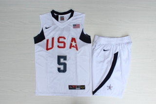 Team-USA-Basketball-5-Jason-Kidd-White-Nike-Stitched-Jersey(With-Shorts)