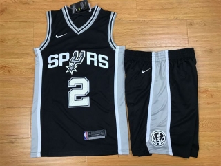 Spurs-2-Kawhi-Leonard-Black-Nike-Swingman-Jersey(With-Shorts)