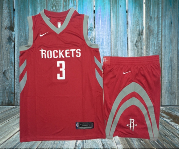Rockets-3-Chris-Paul-Red-Nike-Swingman-Jersey(With-Shorts)