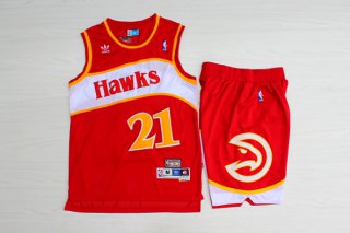 Hawks-21-Dominique-Wilkins-Red-Hardwood-Classics-Jersey(With-Shorts)
