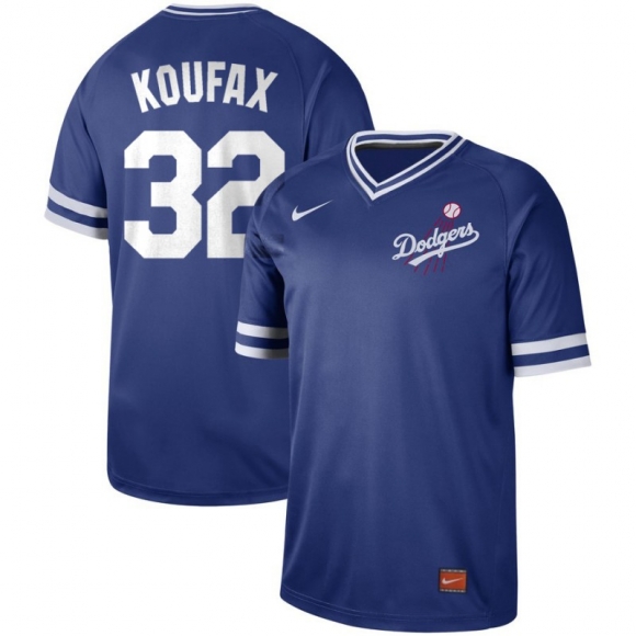 Dodgers-32-Sandy-Koufax-Blue-Throwback-Jersey