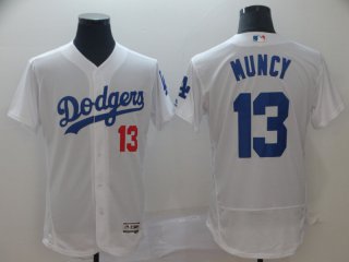 Dodgers-13-Max-Muncy-White-Flexbase-Jersey