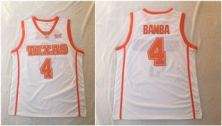 Texas-Longhorns-4-Mohamed-Bamba-White-Stitched-College-Basketball-Jersey