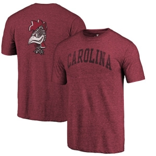 South-Carolina-Gamecocks-Fanatics-Branded-Heathered-Garnet-Vault-Two-Hit-Arch-T-Shirt