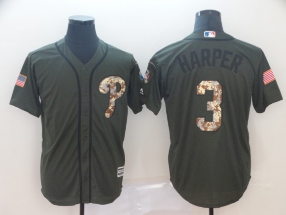 Phillies-3-Bryce-Harper-Olive-Camo-Salute-To-Service-Cool-Base-Jersey