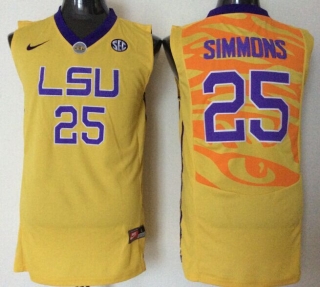 LSU-Tigers-25-Ben-Simmons-Yellow-College-Basketball-Jersey