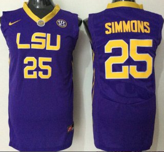 LSU-Tigers-25-Ben-Simmons-Purple-College-Basketball-Jersey