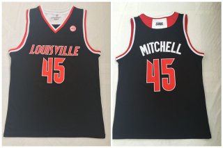 Louisville-Cardinals-45-Donovan-Mitchell-Black-College-Basketball-Jersey