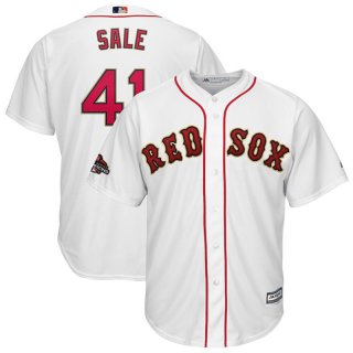 Red-Sox-41-Chris-Sale-Youth-White-2019-Gold-Program-Cool-Base-Jersey