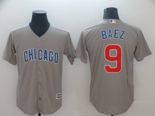 Cubs-9-Javier-Baez-Gray-Cool-Base-Jersey