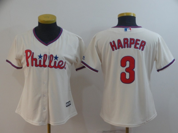 Phillies-3-Bryce-Harper-Cream-Women-Cool-Base-Jersey