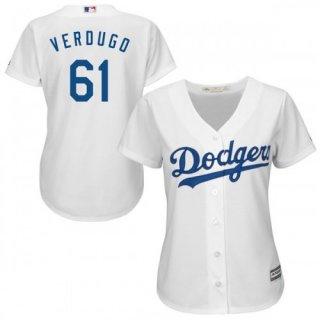 Dodgers-61-Alex-Verdugo-White-Women-Cool-Base-Jersey