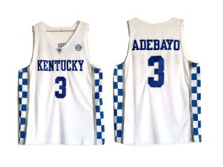 Kentucky-Wildcats-3-Edrice-Adebayo-White-College-Basketball-Jersey