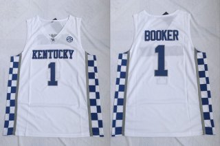 Kentucky-Wildcats-1-Devin-Booker-White-College-Basketball-Jersey