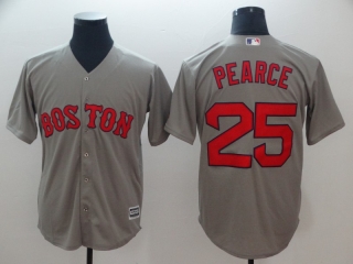 Red-Sox-25-Steve-Pearce-Gray-Cool-Base-Jersey